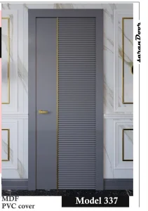 درب MDF مدل 337 با روکش PVC | درب داخلی مدرن و لوکس