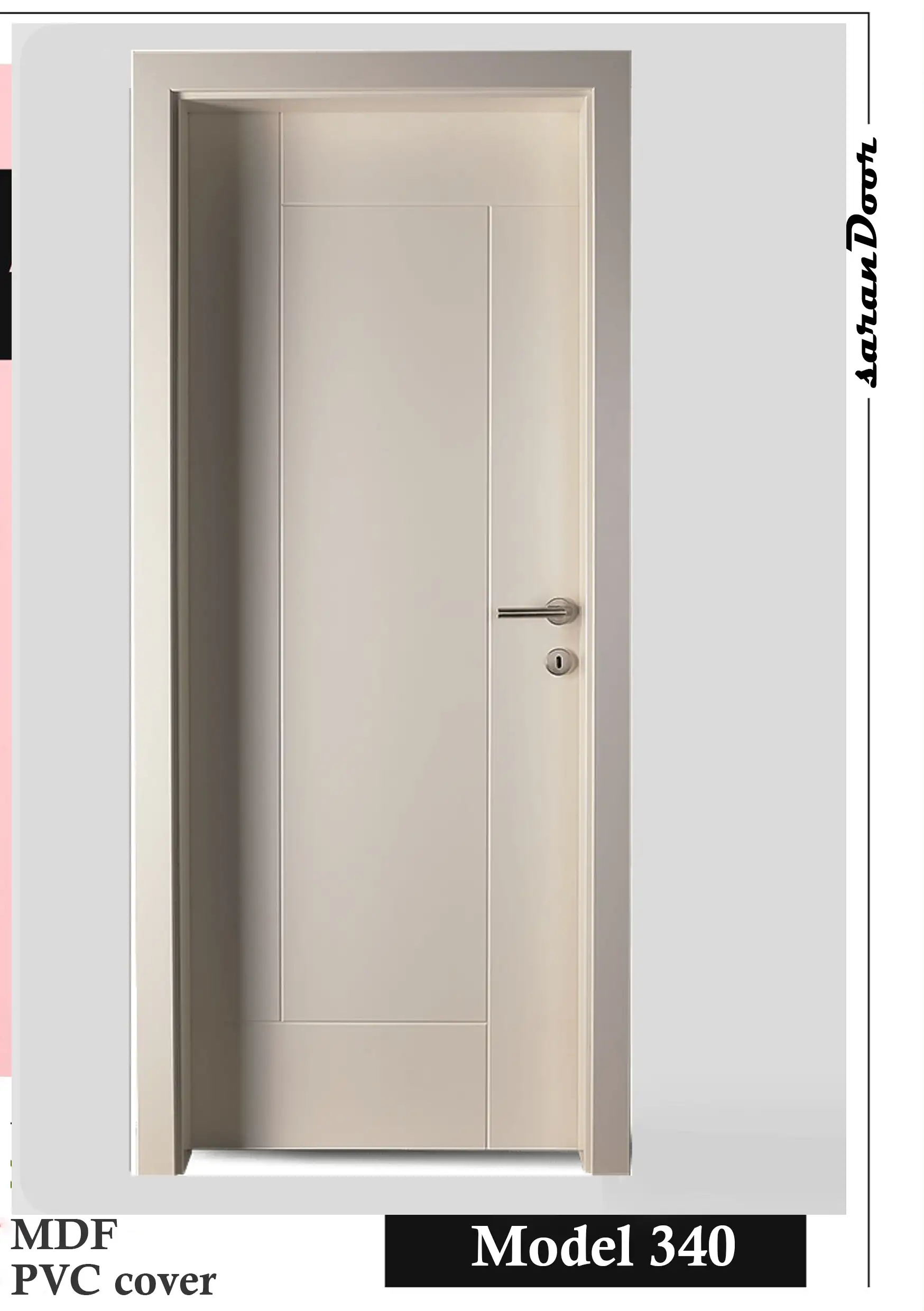 درب اتاقی MDF مدل 340 با روکش PVC