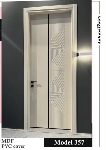 درب MDF مدل 357 با روکش PVC | طراحی مدرن و هندسی
