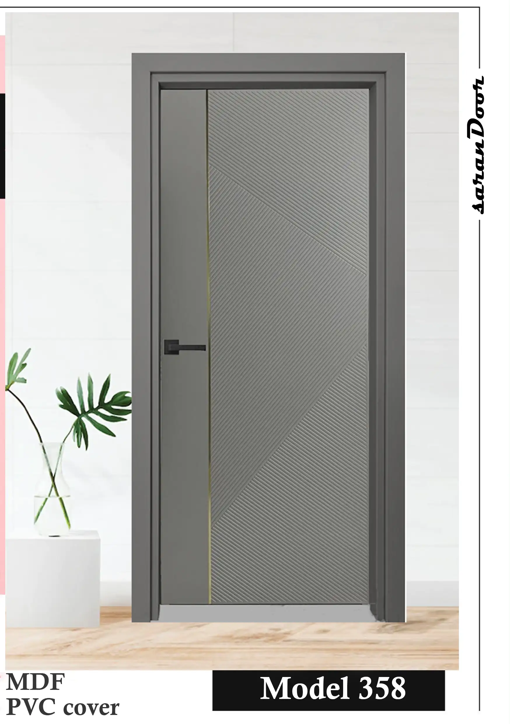 درب MDF مدل 358 با روکش PVC
