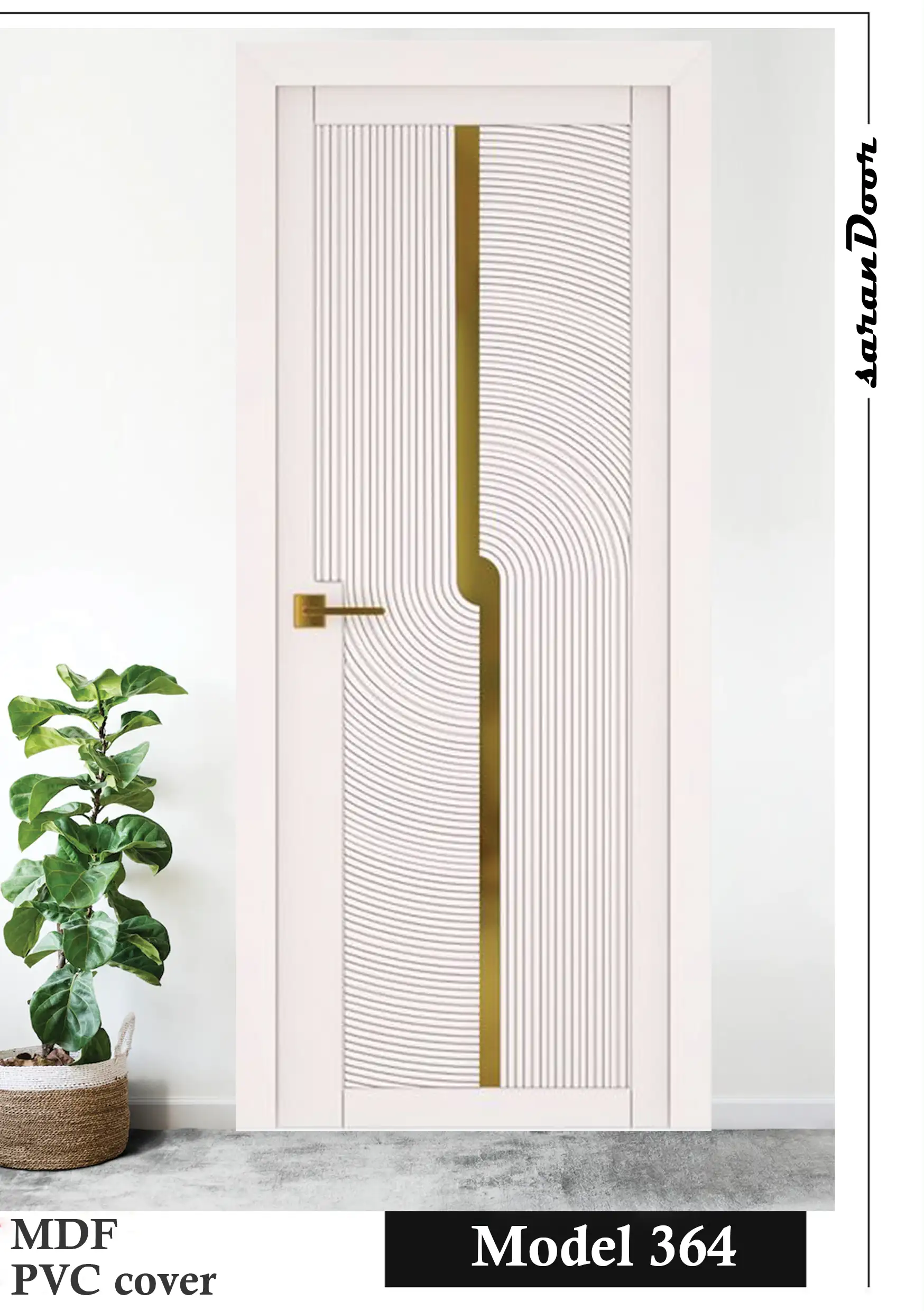 درب MDF مدل 364 با روکش PVC